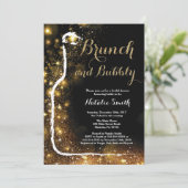 Brunch en Bubble Bridal Shower Invitation Kaart (Staand voorkant)
