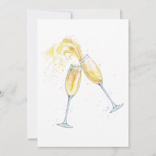 Brunch en Bubble Bridal Shower Invitation Kaart (Achterkant)