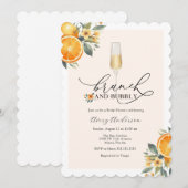 Brunch en Bubble Bridal Shower Invitation Kaart (Voorkant / Achterkant)