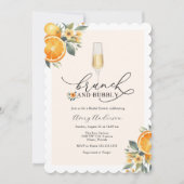 Brunch en Bubble Bridal Shower Invitation Kaart (Voorkant)