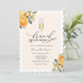 Brunch en Bubble Bridal Shower Invitation Kaart (Staand voorkant)