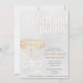 Brunch en Bubble Bridal Shower Invitation Kaart (Voorkant)