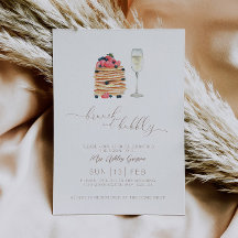 Brunch en Bubble Bridal Shower Invitation