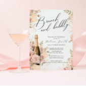 Brunch en Bubble Bridal Shower Invitation Kaart
