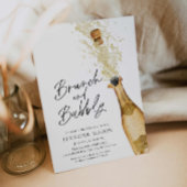 Brunch en Bubble Bridal Shower Invitation Kaart