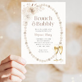 Brunch en Bubble Bridal Shower Invitation Kaart