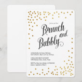 Brunch en Bubble Bridal Shower Invitation Kaart (Voorkant / Achterkant)