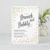 Brunch en Bubble Bridal Shower Invitation Kaart (Staand voorkant)