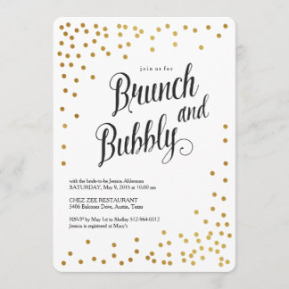 Brunch en Bubble Bridal Shower Invitation Kaart
