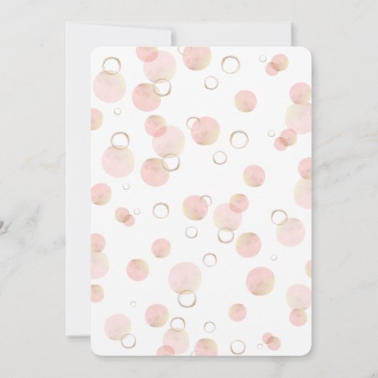 Brunch en Bubble Bridal Shower Invitation Kaart (Achterkant)