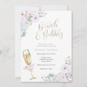 Brunch en Bubble Bridal Shower Invitation Kaart (Voorkant)