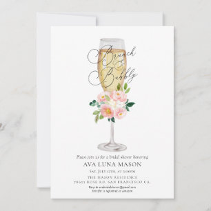 Brunch en Bubble Bridal Shower Invitation Kaart