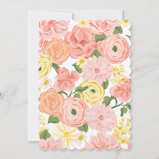 Brunch en Bubble Bridal Shower Invitation Kaart (Achterkant)