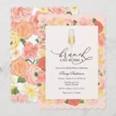 Brunch en Bubble Bridal Shower Invitation Kaart (Voorkant / Achterkant)