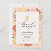 Brunch en Bubble Bridal Shower Invitation Kaart (Voorkant)