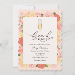 Brunch en Bubble Bridal Shower Invitation Kaart