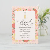Brunch en Bubble Bridal Shower Invitation Kaart (Staand voorkant)