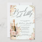 Brunch en Bubble Bridal Shower Invitation Kaart (Voorkant)