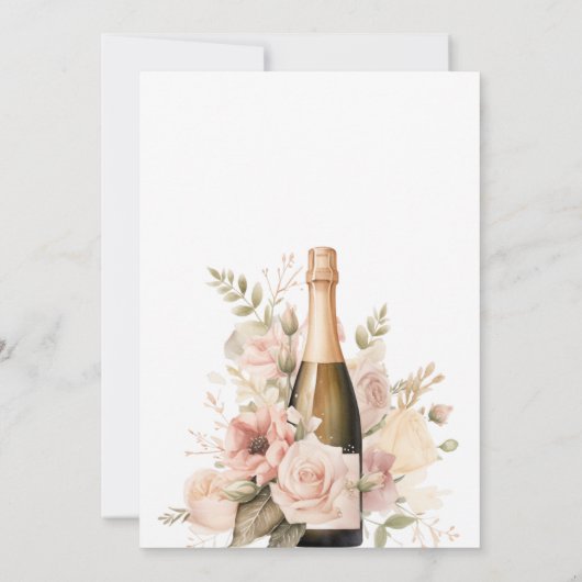 Brunch en Bubble Bridal Shower Invitation Kaart (Achterkant)