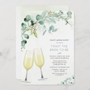 Brunch en Bubble Bridal Shower Invitation Kaart