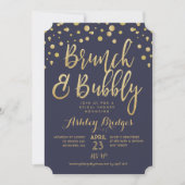 Brunch en Bubble Bridal Shower Invitation Kaart (Voorkant)