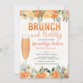 Brunch en Bubble Bridal Shower Invitation Kaart (Voorkant)