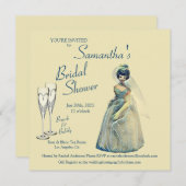 Brunch en Bubble  bruidsdouche uitnodiging (Voorkant / Achterkant)