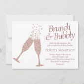 Brunch en Bubble | Cassis Paars Pink Champagne Kaart (Voorkant)