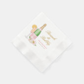 Brunch en Bubble Champagne Bridal Brunch Napkins Servet (Hoek)