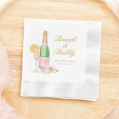 Brunch en Bubble Champagne Bridal Brunch Napkins Servet