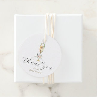 Brunch en bubble champagne dank u bedankjes labels