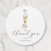 Brunch en bubble champagne dank u bedankjes labels (Voorkant)