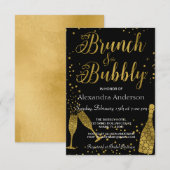 Brunch en bubble Champagne glazen Kaart (Voorkant / Achterkant)