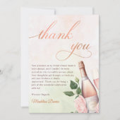 Brunch en Bubble Champagne Vrijgezellenfeest Bedankkaart (Voorkant)