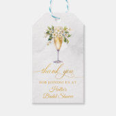 Brunch en Bubble Champagne Vrijgezellenfeest Cadeaulabel (Voorkant)