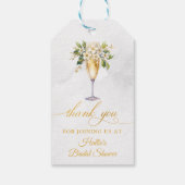 Brunch en Bubble Champagne Vrijgezellenfeest Cadeaulabel (Achterkant)