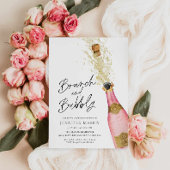 Brunch en Bubble Champagne Vrijgezellenfeest Invit Kaart