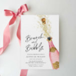 Brunch en Bubble Champagne Vrijgezellenfeest Invit Kaart<br><div class="desc">Roze en goudchampagne Brunch en Bubble Bridal Shower Invitation. Ontworpen met een mooie waterverf Champagne-fles. Overeenkomende items in ons Cava Party-ontwerp van de winkel.</div>