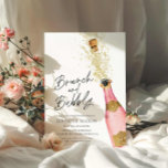 Brunch en Bubble Champagne Vrijgezellenfeest Invit Kaart<br><div class="desc">Roze en goudchampagne Brunch en Bubble Bridal Shower Invitation. Ontworpen met een mooie waterverf Champagne-fles. Overeenkomende items in ons Cava Party-ontwerp van de winkel.</div>