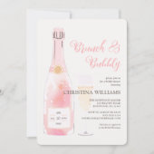 Brunch en Bubble Champagne Vrijgezellenfeest Kaart (Voorkant)