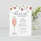 Brunch en Bubble Champagne Vrijgezellenfeest Kaart (Staand voorkant)