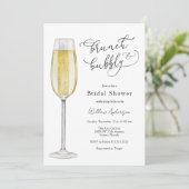 Brunch en Bubble Champagne Vrijgezellenfeest Kaart (Staand voorkant)