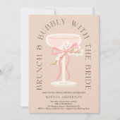 Brunch en Bubble Champagne Vrijgezellenfeest Kaart (Voorkant)