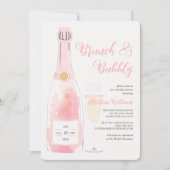 Brunch en Bubble Champagne Vrijgezellenfeest Kaart (Voorkant)