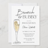 Brunch en Bubble Champagne Vrijgezellenfeest Kaart (Voorkant)