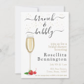 Brunch en Bubble Champagne Vrijgezellenfeest Kaart (Voorkant)