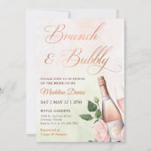 Brunch en Bubble Champagne Vrijgezellenfeest Kaart (Voorkant)