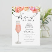 Brunch en Bubble Champagne Vrijgezellenfeest Kaart (Staand voorkant)