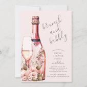 Brunch en Bubble Champagne Vrijgezellenfeest Kaart (Voorkant)