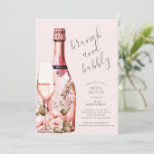 Brunch en Bubble Champagne Vrijgezellenfeest Kaart (Staand voorkant)